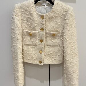 Frame Cream Tweed Blazer